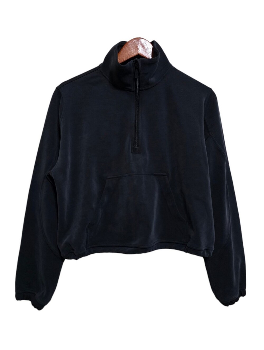lululemon Brushed Softstreme Half Zip Black Size 8